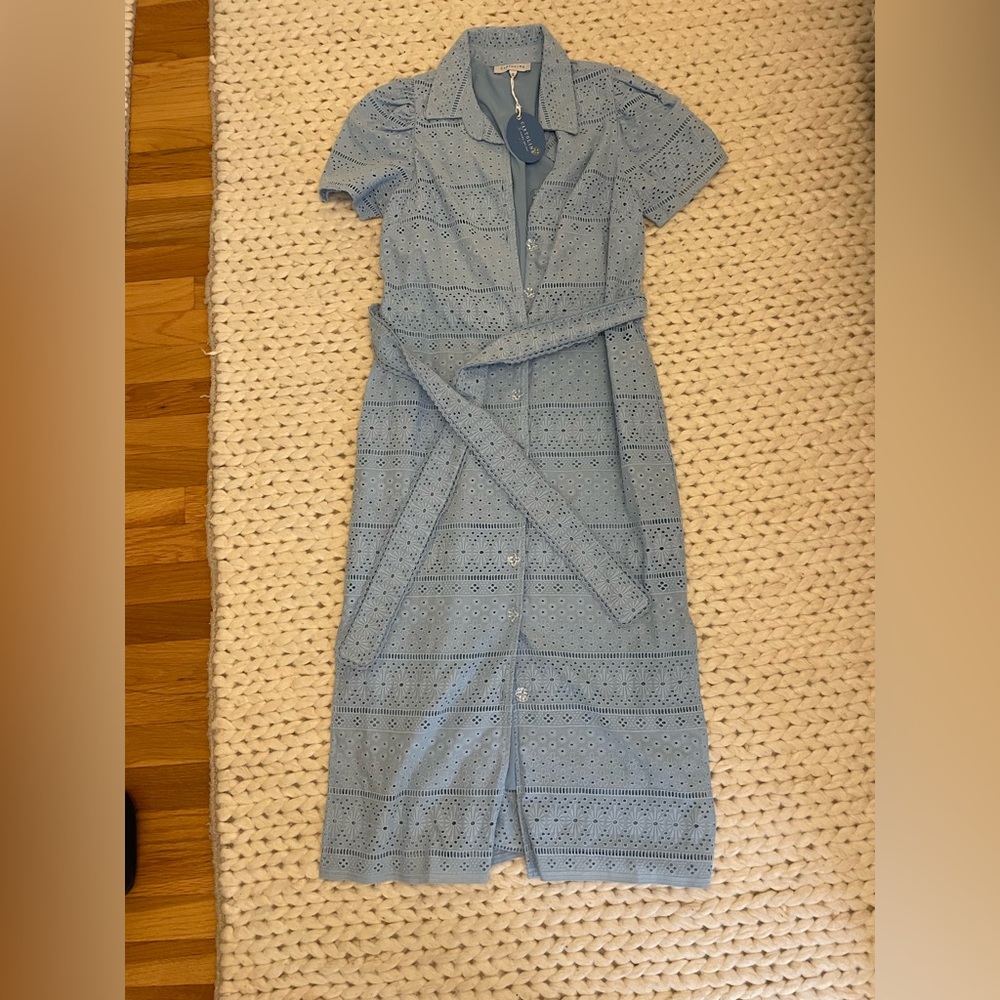 Elegant Blue Midi Dress